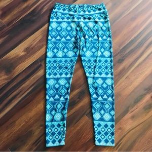 LuLaRoe Tall & Curvy (TC) Blue Leggings NWOT